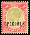 Stamp of Jamaica 1912-1935, collection contained in one album, written