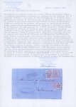 Stamp of Egypt » Italian Post Offices 1864, Folded entire from Alexandria to Florence initially