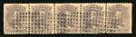 Stamp of Brazil » 1866-83 Dom Pedro » 1866 "Black Beard" Issue 1866, 80r grey violet, strip of five used