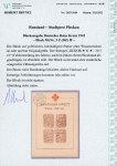 Stamp of Germany » German WWII Occupation Issues » Russia Pleskow 1942 Red Cross souvenir sheet unique variety