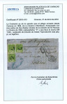 Stamp of Venezuela » St Thomas-La Guaira-Puerto Cabello - Robert Todd Issues 1866, Letter forwarded from Caracas via La Guaira sent
