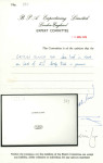 Stamp of Cayman Islands 1902 Die Proof of the name and 2 1/2d duty plate in