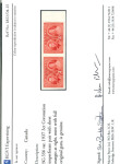 Stamp of Canada 1937 Coronation 3c carmine IMPERFORATE horizontal pair