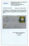 Stamp of Venezuela » German HAPAG Mail  1877 (Jan 1), Fragment of cover franked with a 10c