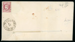 Stamp of Romania » King Carol 1869 - "Without Beard" Imperforate 1868 Registered cover from Folticeni to Bucharest franked