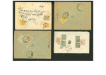 Stamp of Persia » 1876-1896 Nasr ed-Din Shah Issues 1894 Typographed & 1899 Mozaffar-eddin Shah Qajar green paper Chahi values, group of six covers