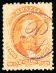 Stamp of Brazil » 1866-83 Dom Pedro » "Dom Pedro" Lots and Collections 1866-79 Cancellations: assembly comprising over 150 stamps