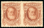 Stamp of Brazil » 1866-83 Dom Pedro » "Dom Pedro" Lots and Collections 1866-79, an impressive lot containing 135 multiples