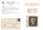 Stamp of Great Britain » 1840 1d Black and 1d Red plates 1a to 11 1840 (Sep 17) entire with 1840 1d. black pl.2 tied by the rare Bridgewater Maltese cross in pink 