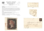 Stamp of Great Britain » 1840 1d Black and 1d Red plates 1a to 11 1840 (Nov 20) wrapper sent locally in Sevenoaks with 1840 1d black pl.1a QL