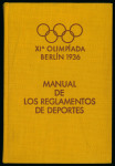 Stamp of Olympics » 1936 Berlin » Documents, Programmes, Tickets, etc. "Handbook of the General Provisions and Sports Regulations" by the Organising Committee in Spanish
