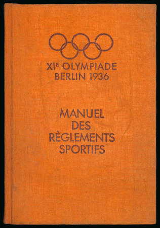 Stamp of Olympics » 1936 Berlin » Documents, Programmes, Tickets, etc. "Handbook of the General Provisions and Sports Regulations" by the Organising Committee in French