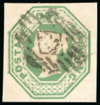 Stamp of Great Britain » 1847-54 Embossed 1854, Embossed 1s green, good to very good margins, used