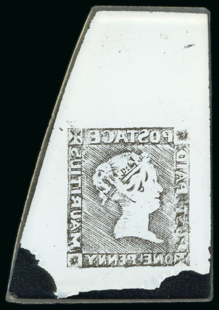 Stamp of Mauritius Mauritius, “Post Paid” - 1848 1 Penny, glass support
