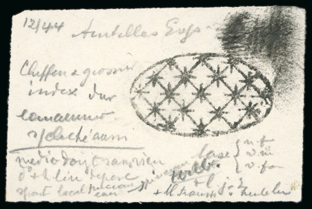 Stamp of Puerto Rico Spanish West Indies - postmark, essay on paper featuring