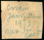 Stamp of Spain Spain - 1850 10r Queen Isabella II, glass support cliché