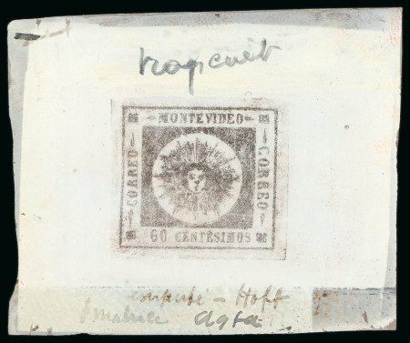Stamp of Uruguay Uruguay - 1859 Large Sun 60c, thin numerals issue,