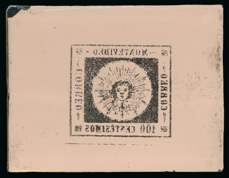 Stamp of Uruguay Uruguay - 1859 Large Sun 100c, thin numerals issue,