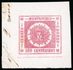 Stamp of Uruguay Uruguay - 1859 Large Sun 100c, thin numerals issue,