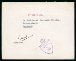 Stamp of Persia » Censored Mail 1945 (Aug) envelope sent unfranked to England with "FPO No. 103" despatch on reverse of the Indian Field Post Office in Ahwaz