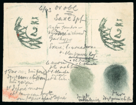 Stamp of German States » Saxony German States, Saxony - postmarks, study group of forged