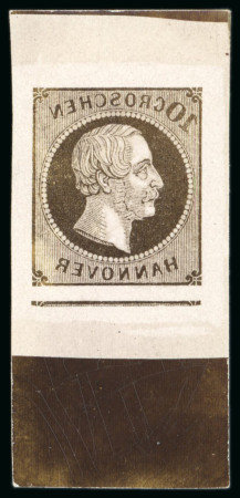 Stamp of German States » Hannover German States, Hannover - 1861 10 gr, a tidy trial