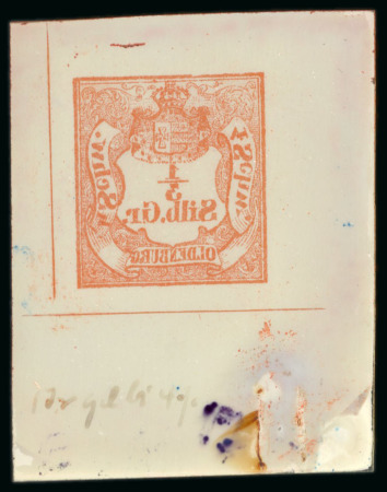 Stamp of German States » Oldenburg German States, Oldenburg - 1855 1/3sg, cliché of type