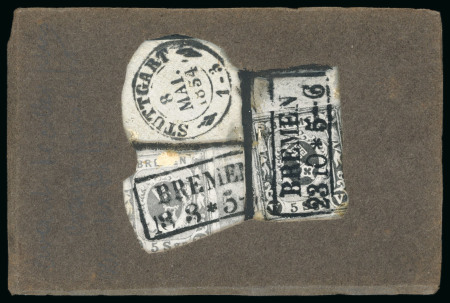 Stamp of German States » Bremen German States, Bremen - postmarks, study group of cancellations,