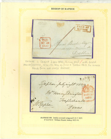 Stamp of Ireland » Pre-Stamp Postal History 1721-1921 Attractive mixed assembly from an old-time