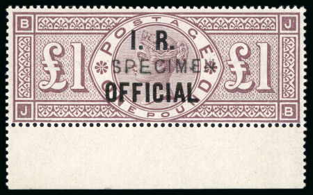 Stamp of Great Britain » Officials INLAND REVENUE: 1885 £1 Brown-lilac, JB, I.R Official,