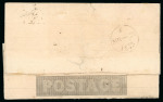 Stamp of Great Britain » 1840 Mulreadys & Caricatures 1843 (Mar 22) 1d Mulready letter sheet, stereo A40, cancelled by the London Number "1" in Maltese Cross