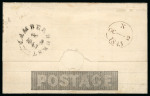 Stamp of Great Britain » 1840 Mulreadys & Caricatures 1843 (Oct 2nd) 1d Black Mulready letter sheet cancelled
