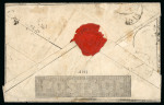Stamp of Great Britain » 1840 Mulreadys & Caricatures 1844 1d Black Mulready envelope (A161) cancelled by