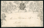 Stamp of Great Britain » 1840 Mulreadys & Caricatures 1843 (Nov 11th) 1d Black Mulready letter sheet (A6)