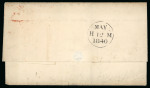 Stamp of Great Britain » 1840 1d Black and 2d Blue "May Dates" 1840 (May 12th) Wrapper franked with 1d black GF, four