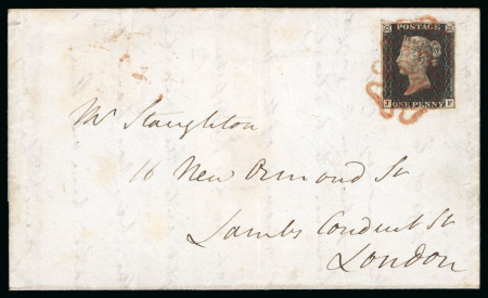 Stamp of Great Britain » 1840 1d Black and 2d Blue "May Dates" 1840 (May 30th) wrapper sent from Ware franked with