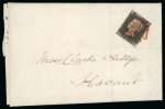 Stamp of Great Britain » 1840 1d Black and 2d Blue "May Dates" 1840 (May 29th) Ship and Insurance broker printed letter