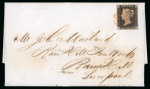 Stamp of Great Britain » 1840 1d Black and 2d Blue "May Dates" 1840 (May 20th) Entire sent from Sheffield to Liverpool,