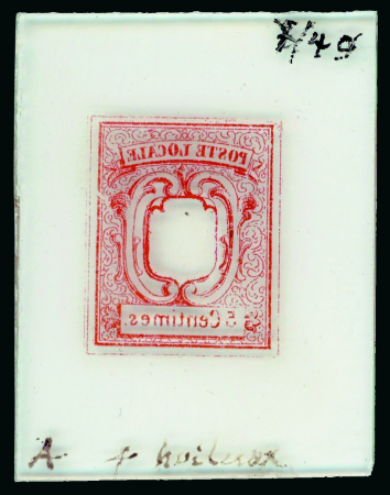 Stamp of Switzerland / Schweiz » Orts-Post und Poste Locale Switzerland, Neuchatel - 1851 Poste Locale 5c, celluloid