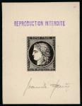 Stamp of France France - Ceres First Issue 1fr, die proof with Jean