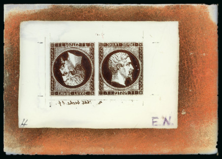 Stamp of France France - Second Empire Issue 1fr, negative glass cliché
