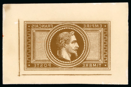 Stamp of France France - Laureated Empire 5 fr, exposure trial with