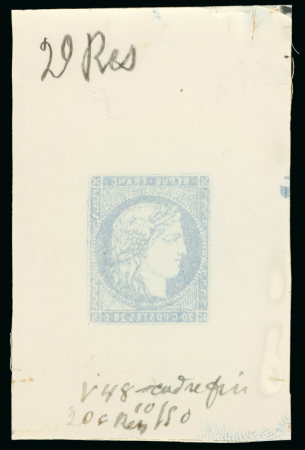 Stamp of France France - Bordeaux Issue 20c, reversed image celluloid