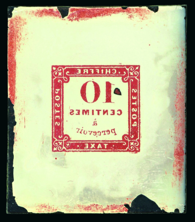 Stamp of France France - postage due – 1871 10c, glass support cliché