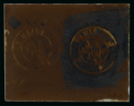 Stamp of France France – postmarks, two glass support clichés for
