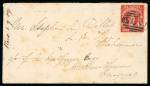 Stamp of Bahamas 1884 (Jul 28) envelope from Nassau to Inagua, with 1882 1d perf.12 tied by "A05" barred oval