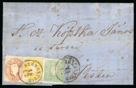 Stamp of Large Lots and Collections Austria used in Hungary: 1850-67, balance lot of 20 items ex "Danube" large gold medal collection