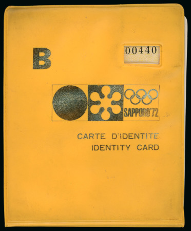 Stamp of Olympics » 1972 Sapporo 1972 Sapporo ID card in yellow plastic wallet for the British NOC Secretary General,