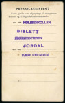 Stamp of Olympics » 1952 Oslo 1952 Oslo identity card for a journalist