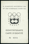 Stamp of Olympics » 1964 Innsbruck 1964 Innsbruck identity card in original wallet
